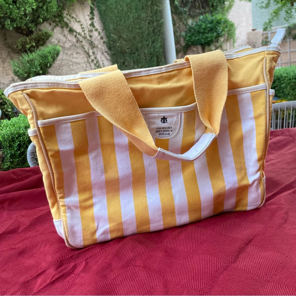 Vintage Giorgio Beverly Hills Beach Bag/Tote, lined with plastic